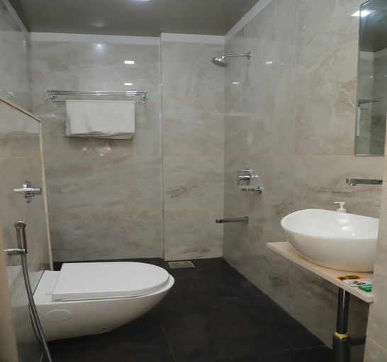Bathroom 3, Hotel Dwarka Palace, Ahmadnagar