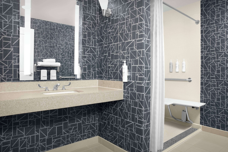 Bathroom 4, Homewood Suites by Hilton Dallas Downtown, TX, Dallas