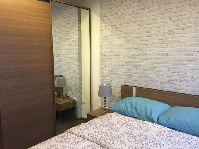 Bedroom 1, NEW Sukhumvit Condo Cozy BTS, Wattana