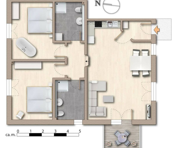 Floor plan, Frunn Stuuv Comfortable Holiday Residence, Herzogtum Lauenburg