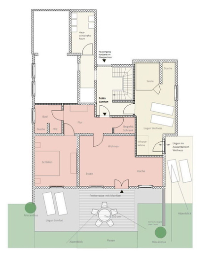 Floor plan, Holiday Apartment Garden Suite, Waldshut