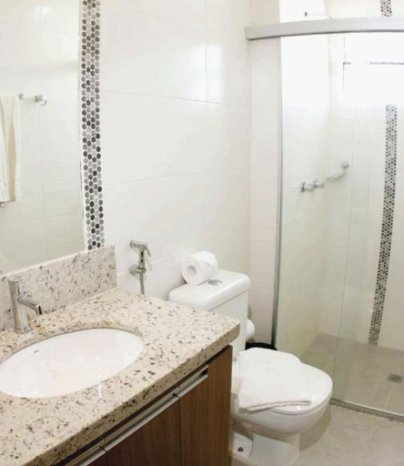 Bathroom, Marina Flat - HotFérias, Caldas Novas