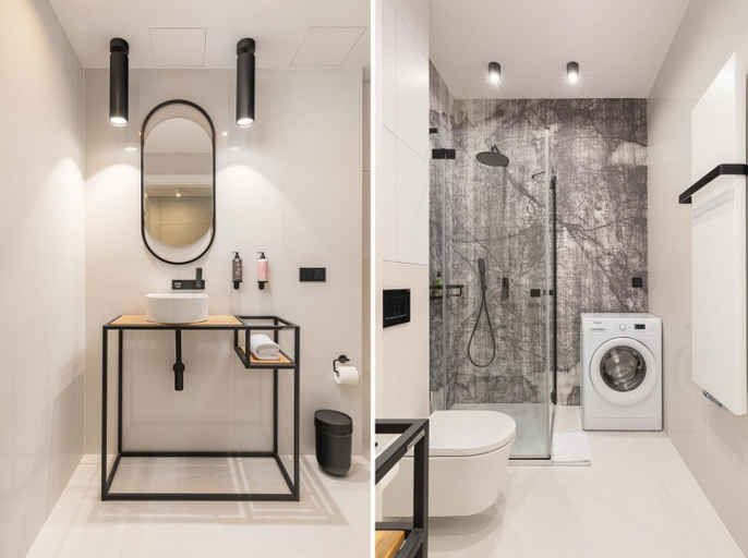 Bathroom 2, DEO PLAZA Motlawa Dream Apartment by Noclegi Renters, Gdańsk City