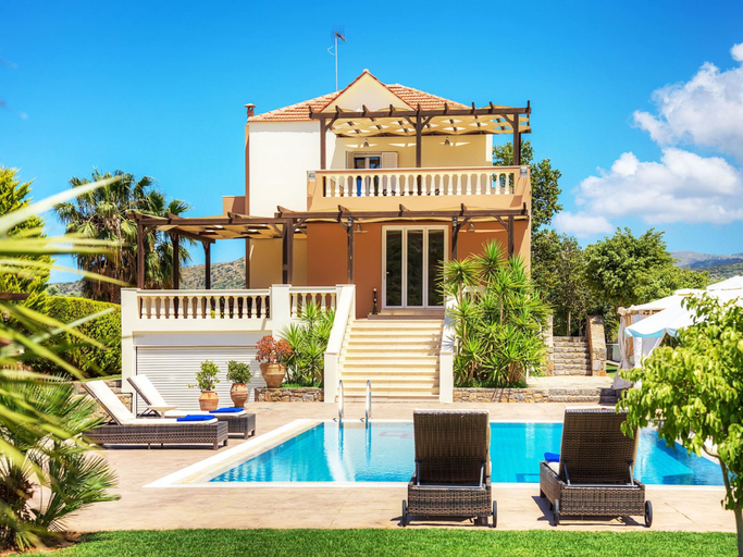 Exterior & Views, Spacious Villa with Private Pool & Outside Bar near Sea in Sisi, Crete