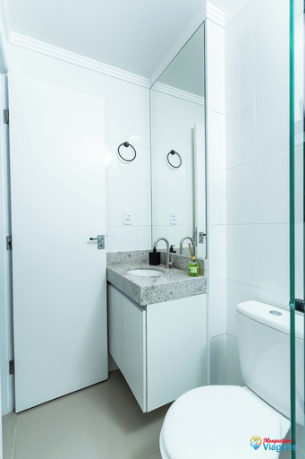 Bathroom 2, Magnífico Apto Vista Mar, Praia Grande