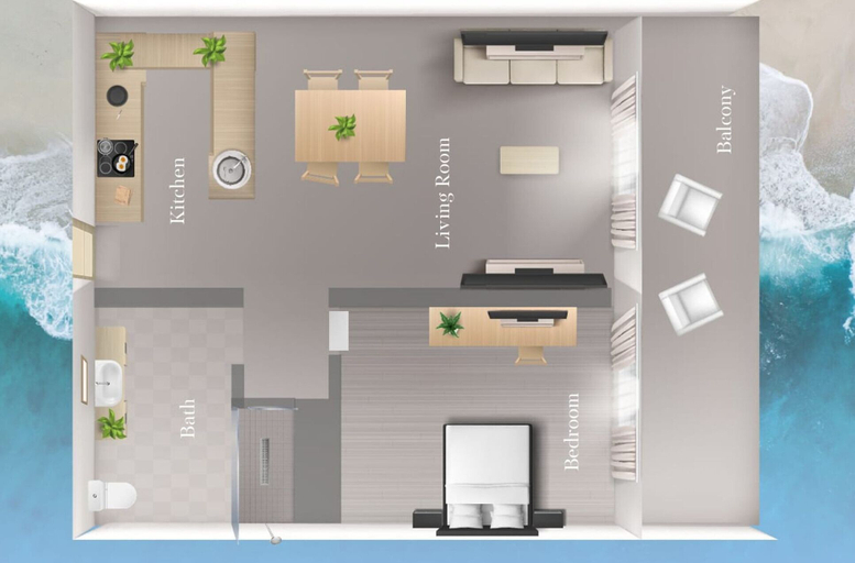 Room 2, Near Beach Rooftop Pool Hot Tub Broad Walk, Broward