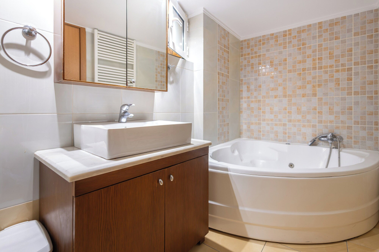 Bathroom, Phaedrus Living Moschato City Flat, Attica
