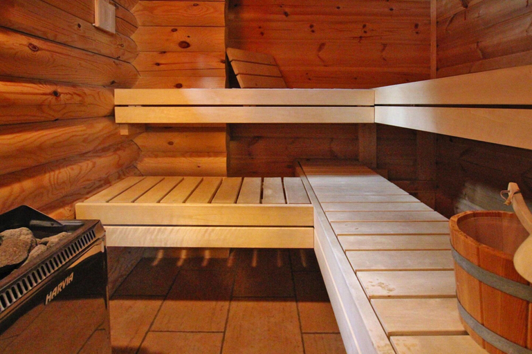 Bathroom 5, Blockhaus mit Sauna und Kamin in Schierke, Harz