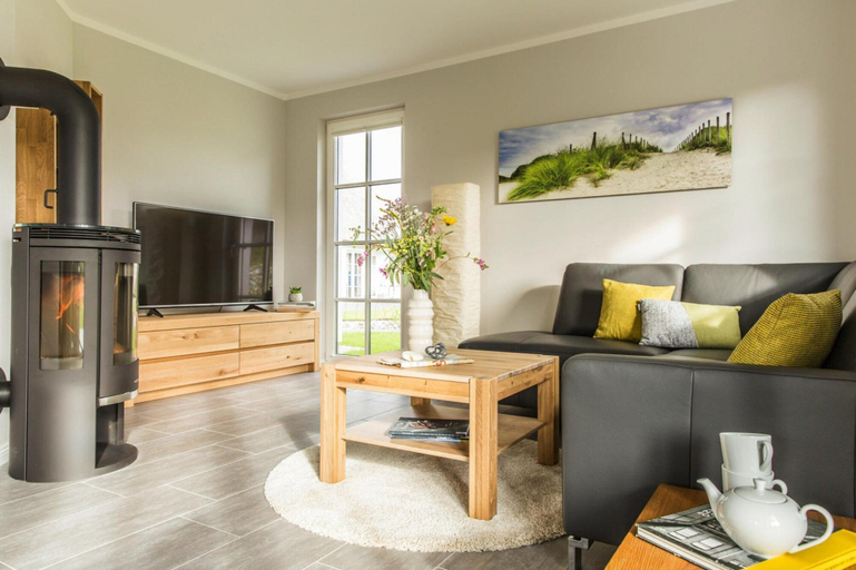 Living area 3, Luxushaus Boddenkuste mit Lagune und Sauna, Vorpommern-Rügen