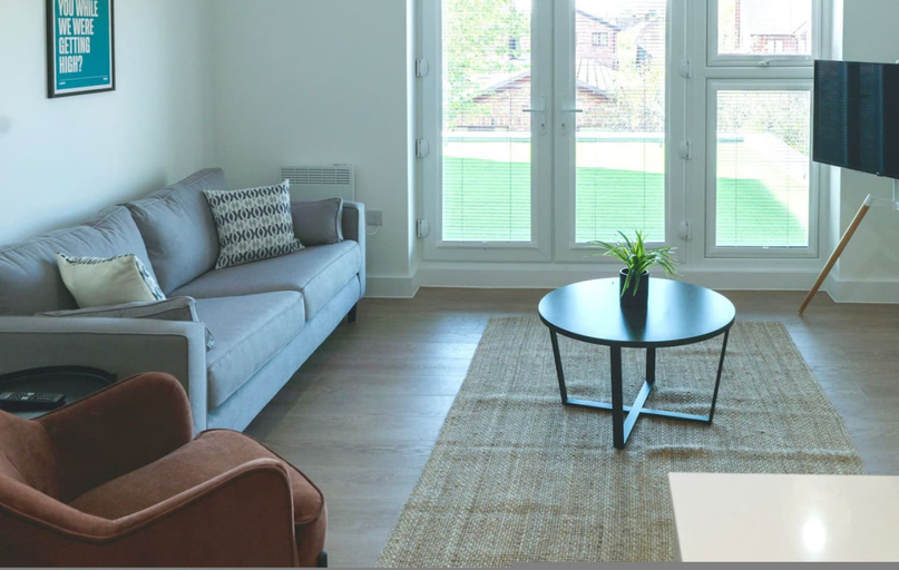 Room 1, Luxury Manchester Apartment - Blue, Stockport