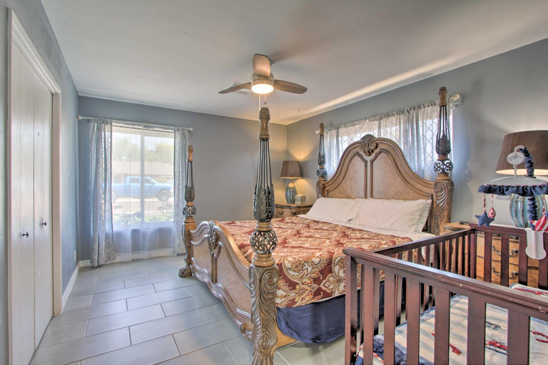 Bedroom 3, Ultimate Phoenix Group Getaway: Patio + Pool!, Maricopa