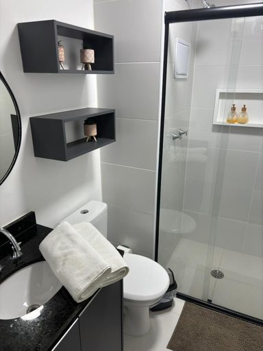 Bathroom 4, 1104 -Studio sp prox Allianz Parque Puc, São Paulo