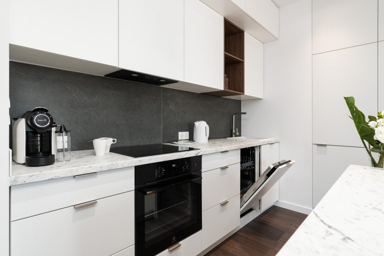 Kitchen 2, Stylish & Comfy Garbary Apartments with Parking by Noclegi Renters, Poznań City