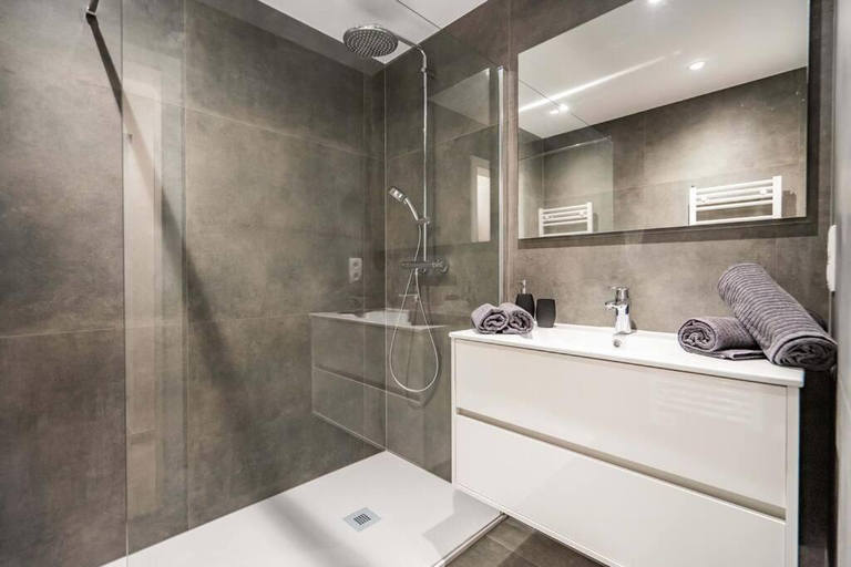 Bathroom 2, L'appart Leon, avec parking et sauna, Liège
