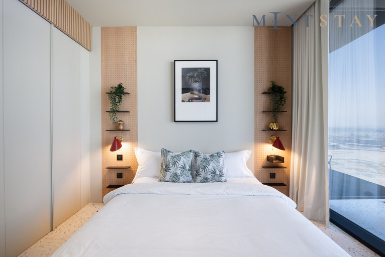 Bedroom 2, Urban 1BR w Balcony in Business Bay, Dubai