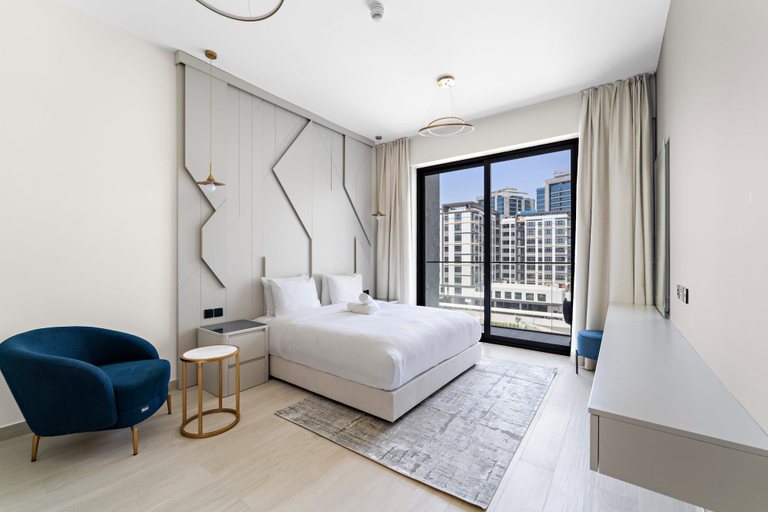 Bedroom 5, Luxurious 1 Bedroom Retreat With Pool gym and Game, Dubai