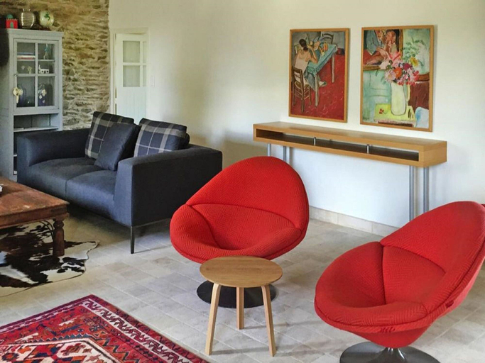 Living area, Estate in Landeleau Near Aulne River, Finistère