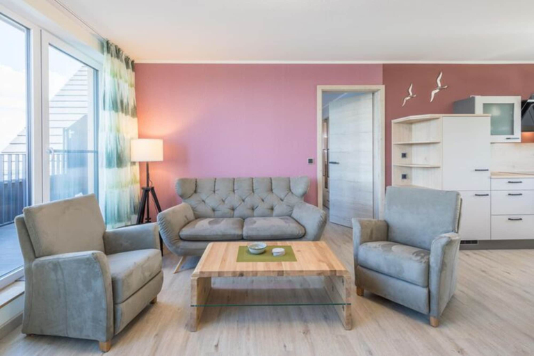 Living area, Penthouse in Nordstrand auf dem Deich, Nordfriesland