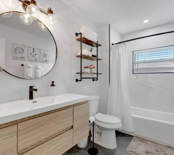 Bathroom, Family Fun Backyard Oasis Hot Tub Games BBQ, Pinellas