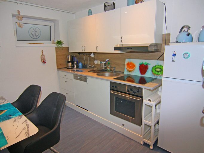 Private kitchen 5, Ferienwohnung am Prusssee in Guster, Herzogtum Lauenburg