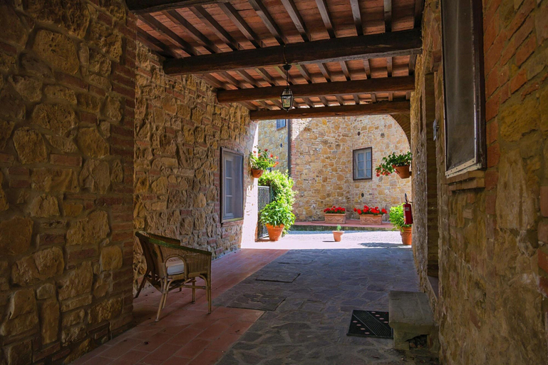 Terrace/patio, Apartment in Montaione With Fireplace, Florence