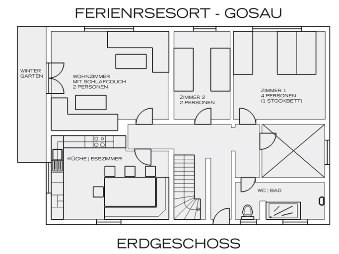 Floor plan 5, Charming Holiday Home in Gosau, Gmunden
