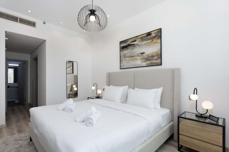 Bedroom 3, Luxe 1BR w Palm Skyline View Easy Mall Access, Dubai