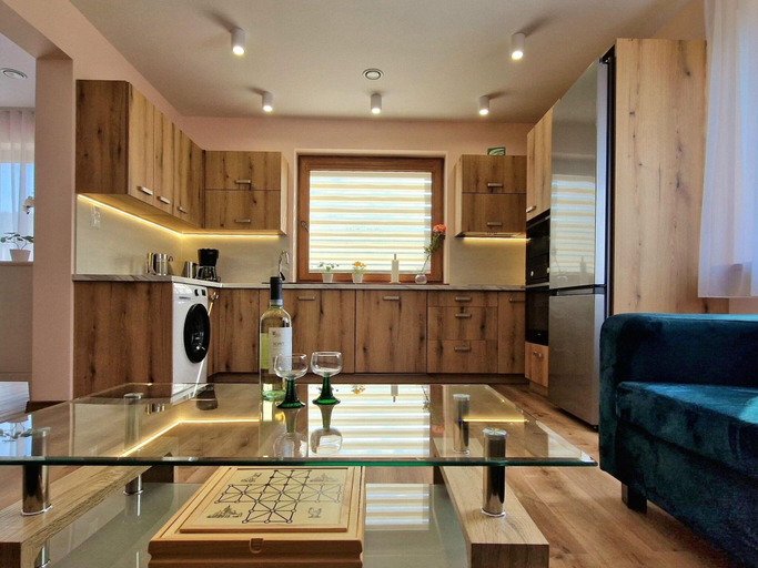 Private kitchen 3, Holiday Home in Wisniowa With Pool and Forest, Strzyżów
