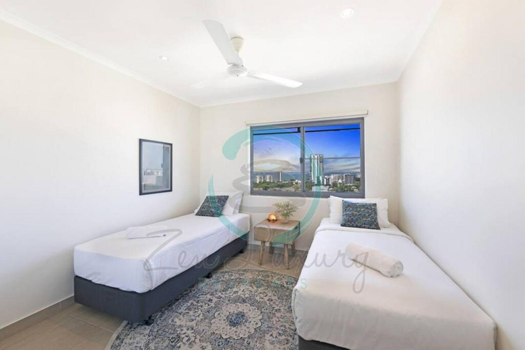 Bedroom 2, ZEN PINNACLE PENTHOUSE Darwin's Exclusive Zen Retreat in Darwin City, City - Inner