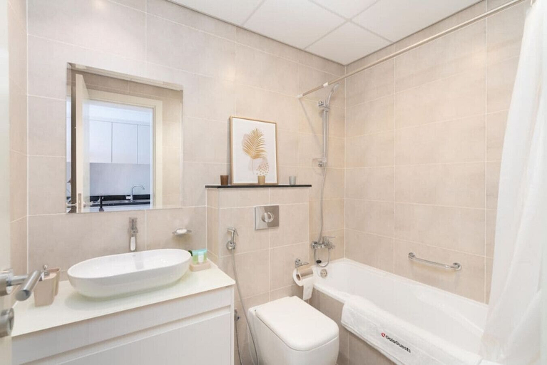 Bathroom 2, Neat Studio at Carson C, Dubai