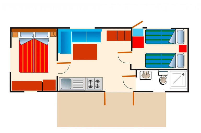 Floor plan, Mobile Home for dog Owners in Caorle, Venezia