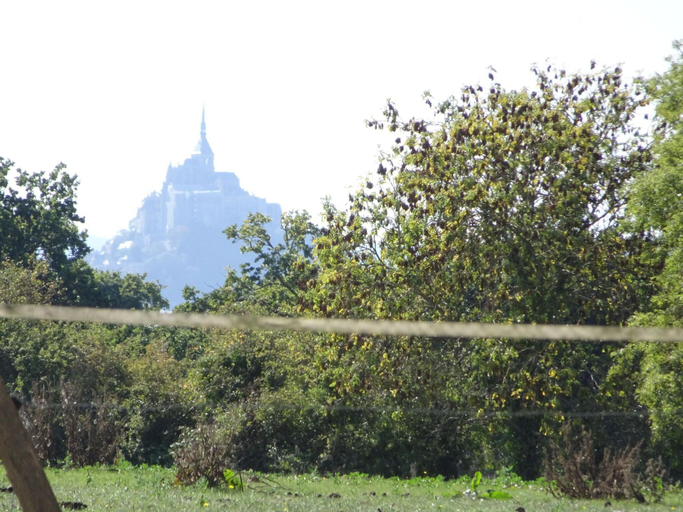 View from property 2, Norman Property With Pool, bay of Mont St. Michel, Manche
