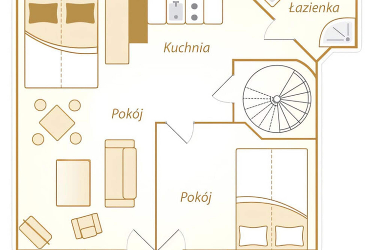 Floor plan, Apartment <<morskie Oko B>> in Miedzyzdroje, Kamień