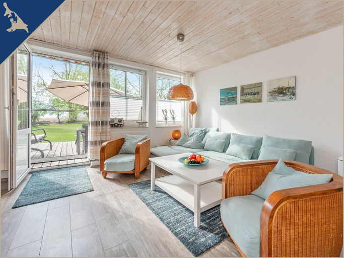 Living area, Ferienwohnung mit Kamin am Achterwasser in Lutow, Vorpommern-Greifswald