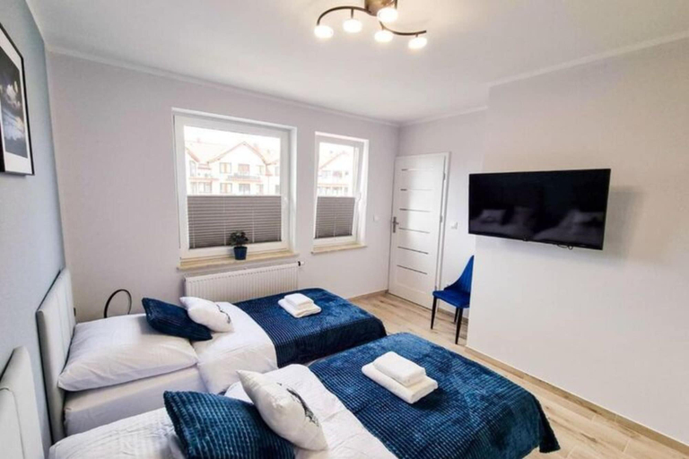 Bedroom 4, Unique Apartment With a Balcony in Darlowko, Sławno