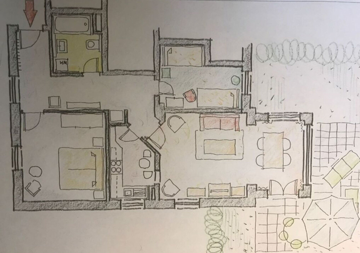 Floor plan, Holiday Apartment Villa Rohde, Rostock