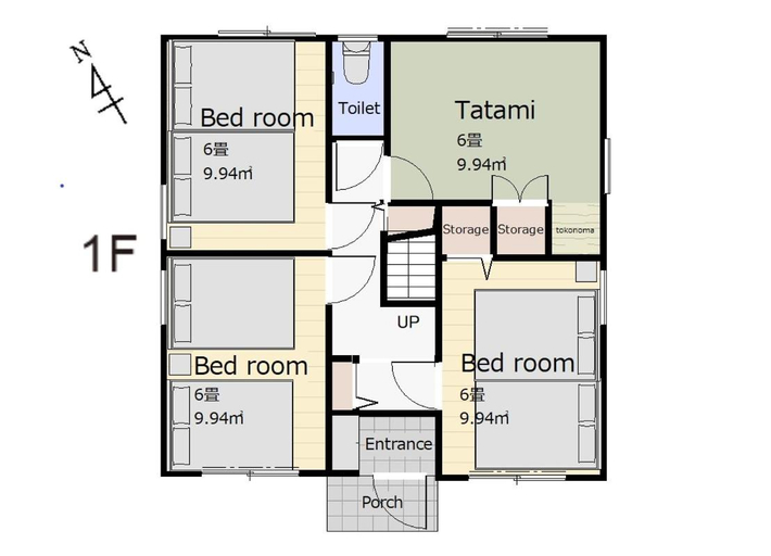 Floor plans 2, MIYABI#D/100m2/3min walk from FujiQ sta./3 parking, Fujiyoshida