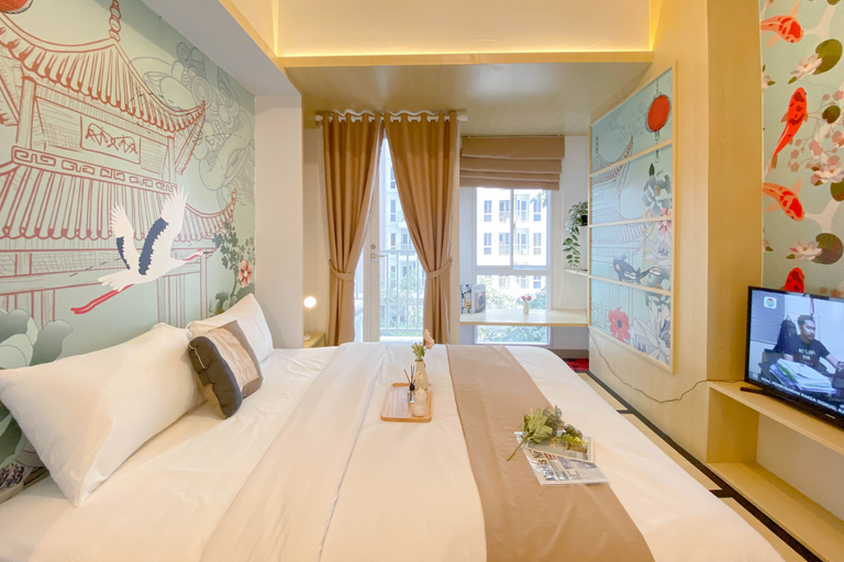 Bedroom 2, Affordable and Homey Studio at Tokyo Riverside PIK 2 Apartment By Travelio, Tangerang