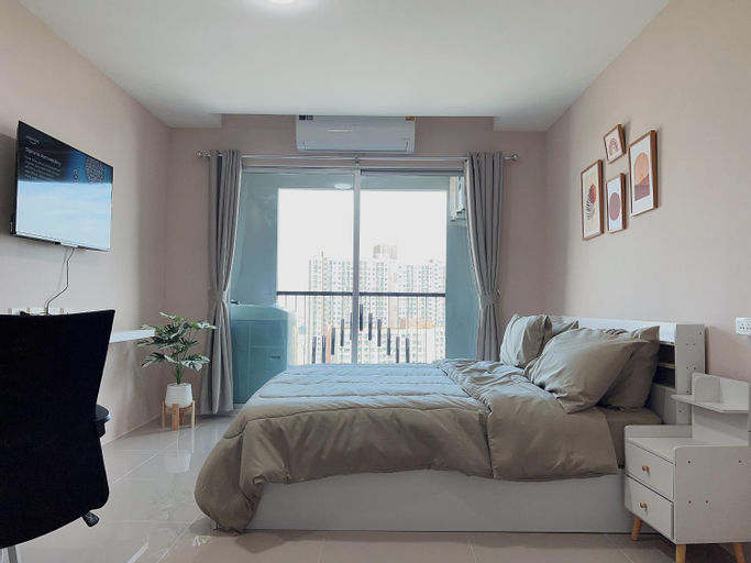 29th floor Studio, Cozy Workplace, Long stay, wide space, Suan Luang