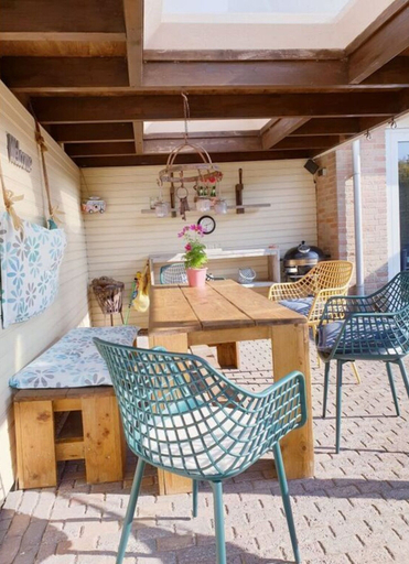 Outdoor dining, Huijsmansverhuur Type A de Luxe Grevelingen 16, Goedereede