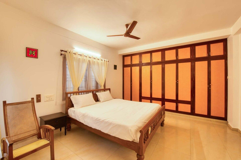 Bedroom 2, Chitrita Bhavan @ 2 Rooms GF by VEO - Part of StayVista, Puducherry