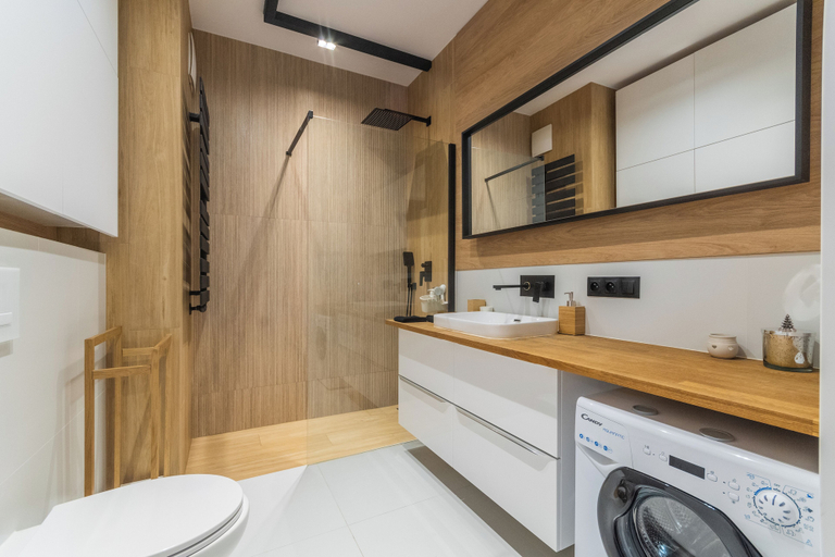 Bathroom, Portova Relax by Grand Apartments, Gdynia