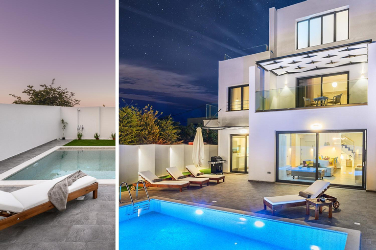 5star Villa Harmony w heated pool, Gym, Spa, Sauna, Crete