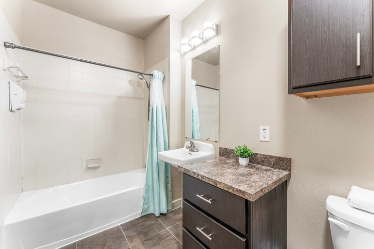 Bathroom 4, Fun Soco 1BR King Suite w Gympickleballlaundry, Travis
