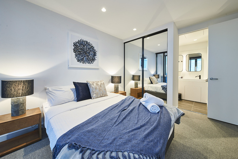 Bedroom 3, Mega Style Apartments Victoria One, Melbourne