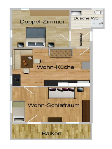 Floor plan, Apartment in Top Location in Fugen With Balcony, Schwaz