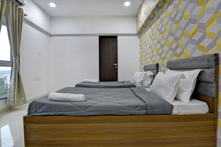 Bedroom 3, Hsquare Service Apartment Goregaon, Mumbai Suburban