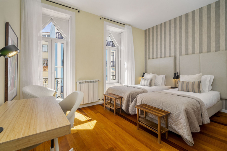 Bedroom 3, Luxury Lisbon Penthouse: Designer Decor & Epic Views, Lisbon