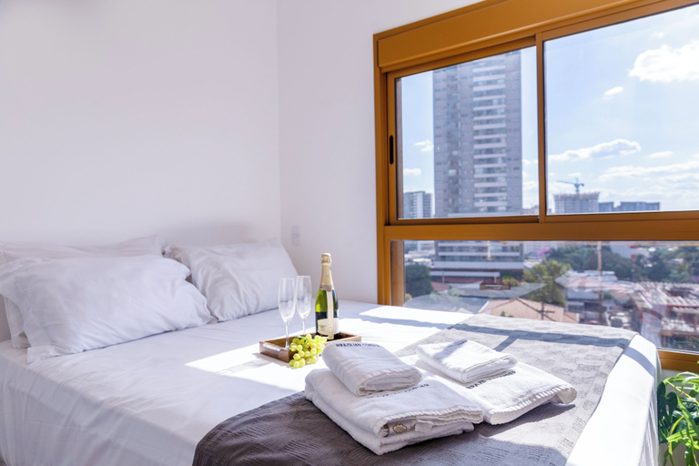 Bedroom 2, Apt 2 quartos com AC e academia Butantã, São Paulo
