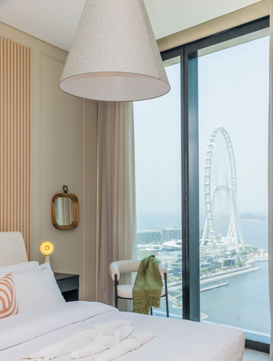 Bedroom 3, Aya - Beachfront Bliss 2BR Haven at The Beach Residences, Dubai